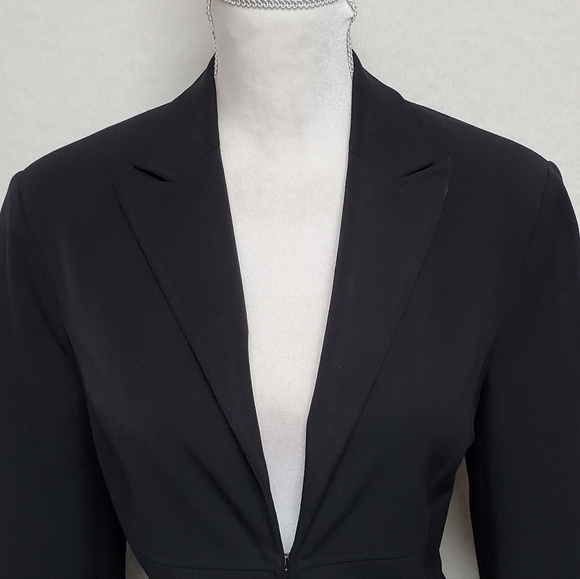 VINTAGE 1990s The Limited Stretch Black Fitted Blazer Lapel Collar Fully Lined - Picture 5 of 13